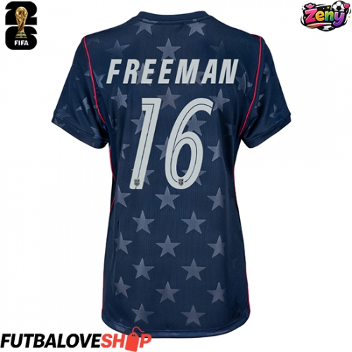 Dres Spojené štáty Alex Freeman #16 Preč pre Ženy MS 2026 Krátky Rukáv